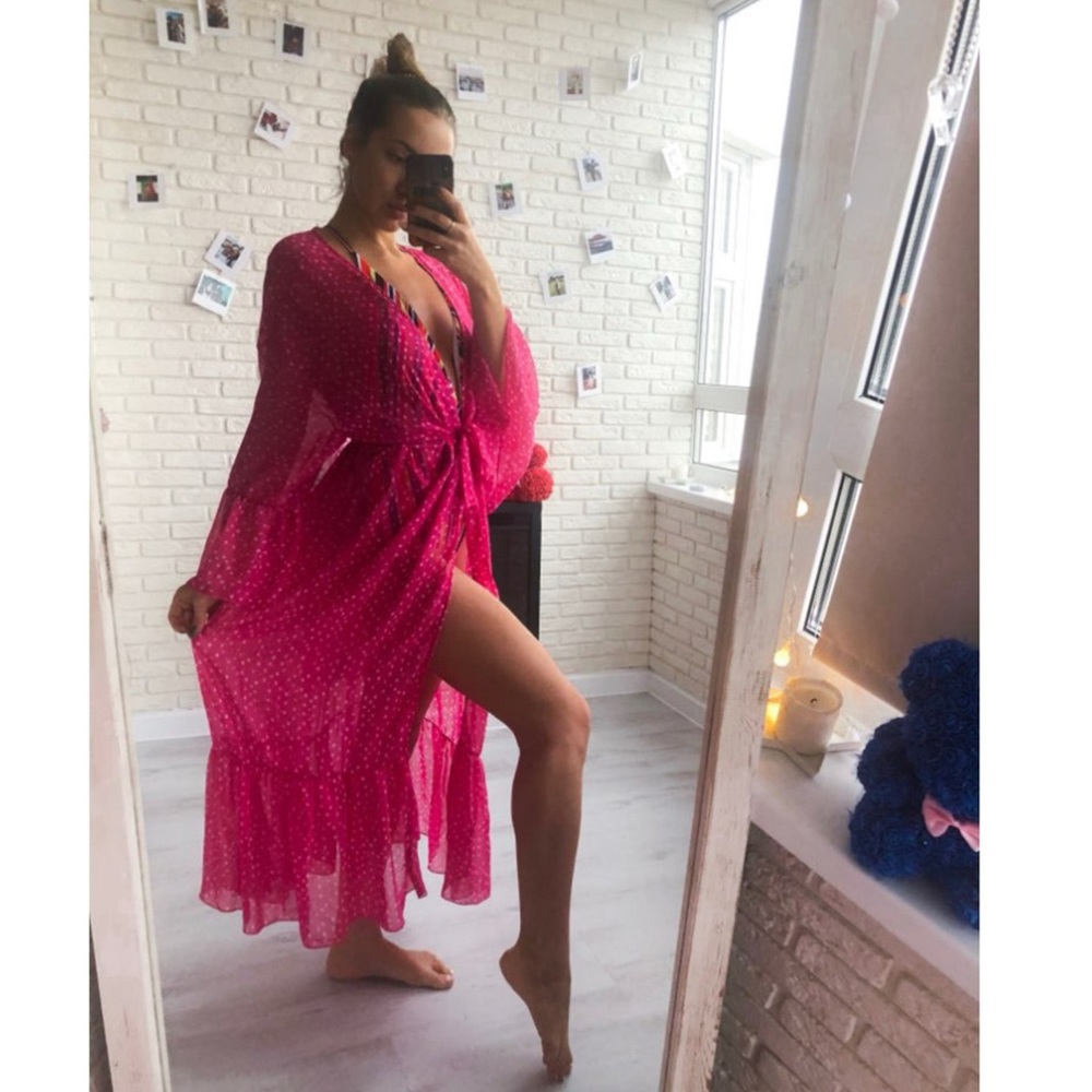 Beach Cover-ups|Beach Women Sexy Elegant Long Sleeve| Summer2025|One Size - Picture 3 of 6